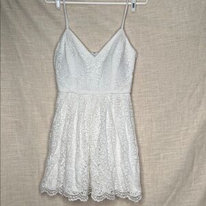 Jump Apparel White Lace Babydoll Top